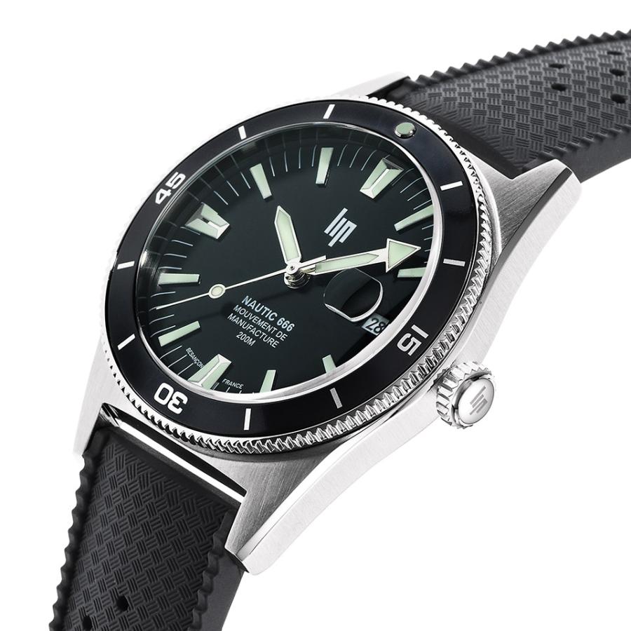 リップ LIP メンズ腕時計 MANUFACTURE NAUTIC 666 ブラック/ブラック
