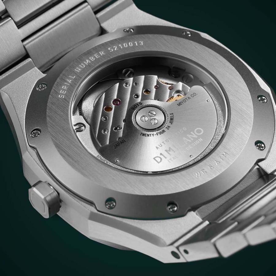 D1 MILANO ディーワンミラノ オートマティコ グリーン ATBJ12 メンズ腕時計 自動巻き SSブレスレット イタリア時計 機械式腕時計【正規品】の画像