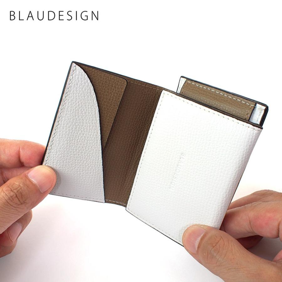 BLAUDESIGN Wallet Two in One ブラウデザイン 2in1ウォレット ホワイト/ライトブラウン イタリアンレザー  カードケース＆コインケース ミニ財布 小さなサイフ : GLOBAL BRANDING - 通販 - Yahoo!ショッピング