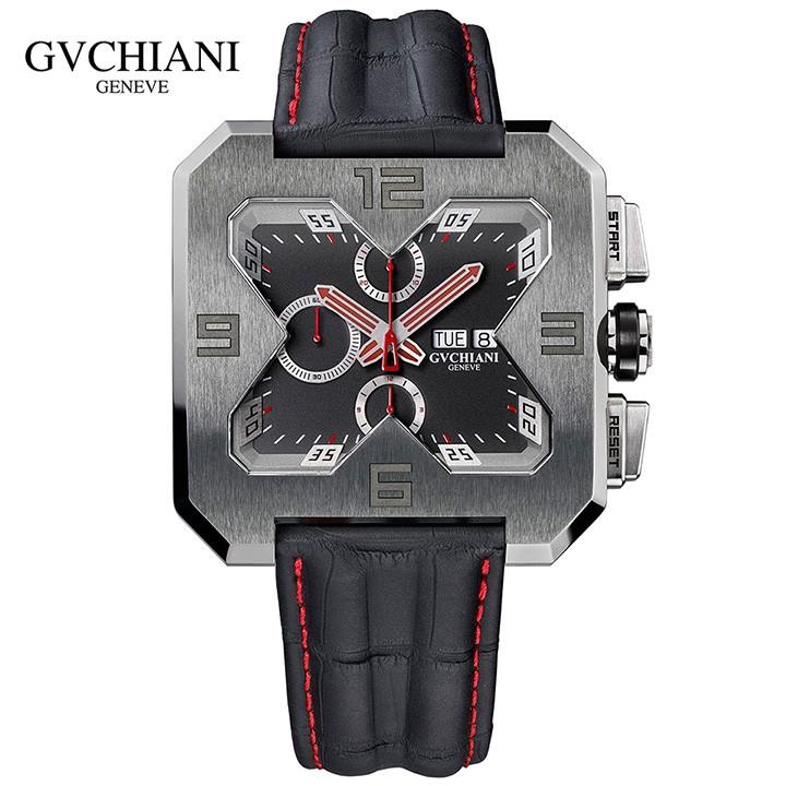 超歓迎された SQUARE BIG GVCHIANI グレーチタン ビッグスクエア 機械式腕時計 メンズ ブチアーニ GREY 日本総代理店 スイス高級腕時計 TITANIUM 腕時計