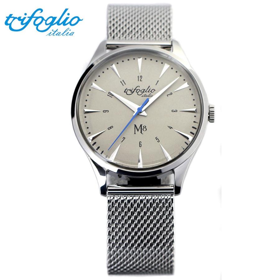 トリフォグリオ メンズ腕時計 Trifoglio Italia M8 スイープ運針 ヴィンテージホワイト文字盤 ミラネーゼブレス Ssメッシュベルト イタリア時計 セイコーvh 31 M8000ssvw Global Branding 通販 Yahoo ショッピング