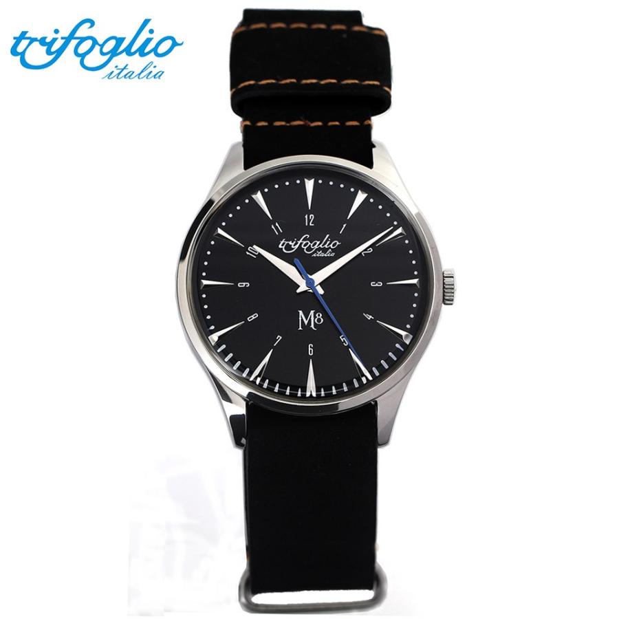 トリフォグリオ メンズ腕時計 Trifoglio Italia M8 スイープセコンド 黒文字盤 黒ヌバックレザー Natoストラップ イタリア時計 セイコーvh 31 M8511ssbk Global Branding 通販 Yahoo ショッピング