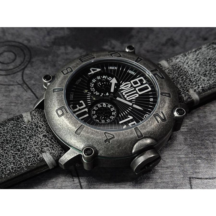 スピーロ メンズ腕時計 自動巻き SPILLO OUTLAW OL917KS-06GREY スティール / グレー イタリアンレザー 日本総代理店の画像