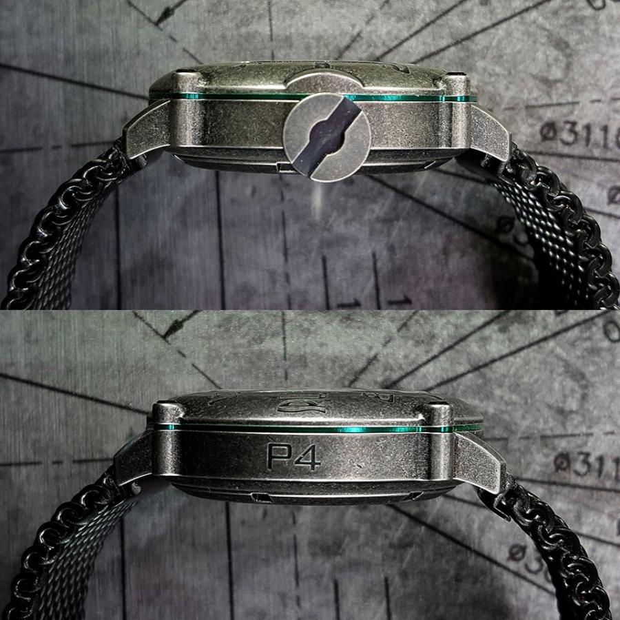 スピーロ メンズ腕時計 自動巻き SPILLO OUTLAW OLP4S-MK スティール レッドインデックス イタリア時計 ミラネーゼブレスレット 日本総代理店の画像