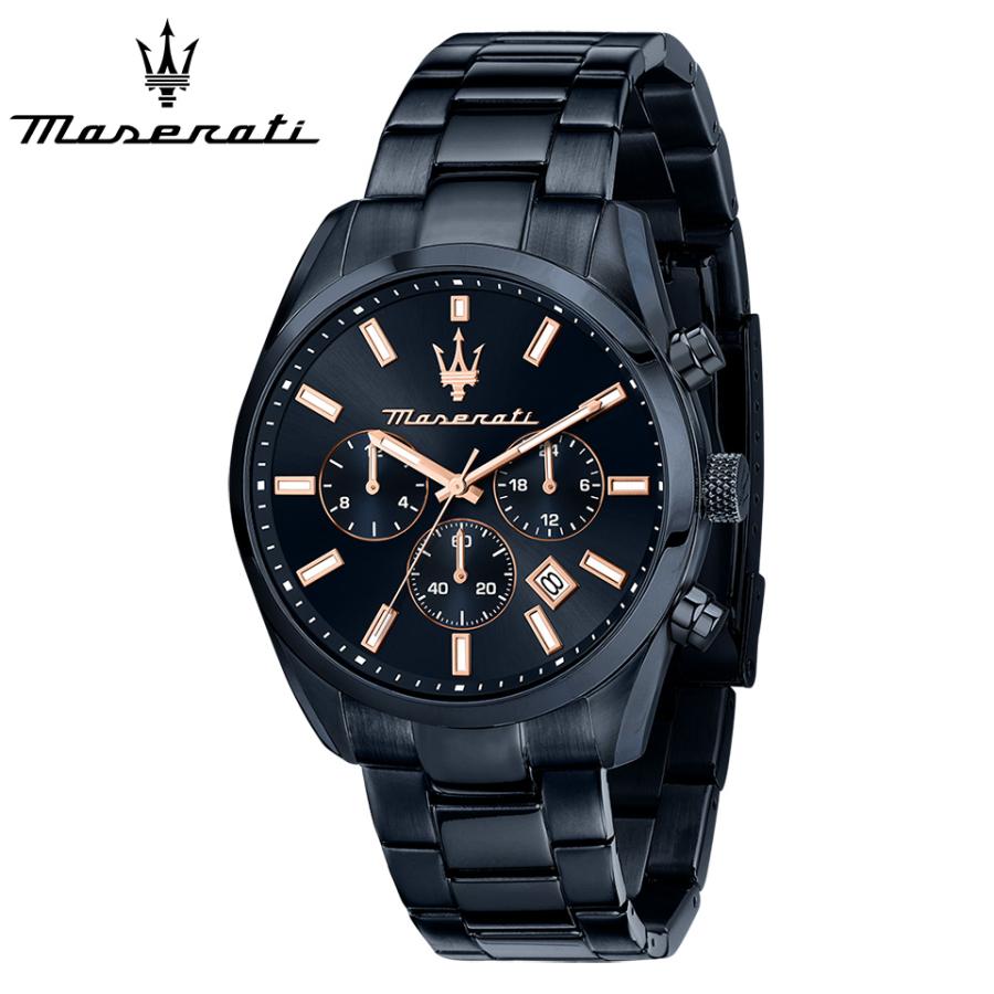 マセラティMaserati 純正men's Watch 腕時計 正規品 純正ショッパー付き マセラティ 腕時計 メンズ ブルー