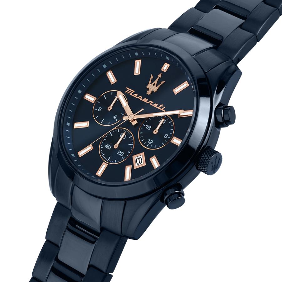 マセラティMaserati 純正men's Watch 腕時計 正規品 純正ショッパー付き マセラティ 腕時計 メンズ ブルー
