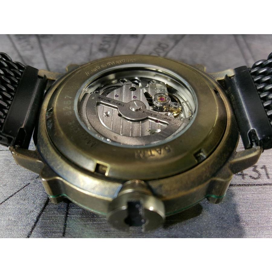 スピーロ メンズ 機械式腕時計 SPILLO SPEED DEMON SD1000V6B-MK ブロンズ オレンジインデックス イタリア時計 SSメッシュブレスレット 日本総代理店の画像