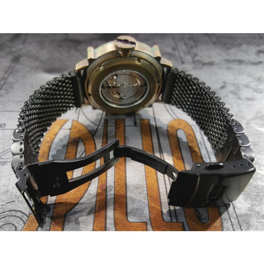 スピーロ メンズ 機械式腕時計 SPILLO SPEED DEMON SD1000V6B-MK ブロンズ オレンジインデックス イタリア時計 SSメッシュブレスレット 日本総代理店の画像