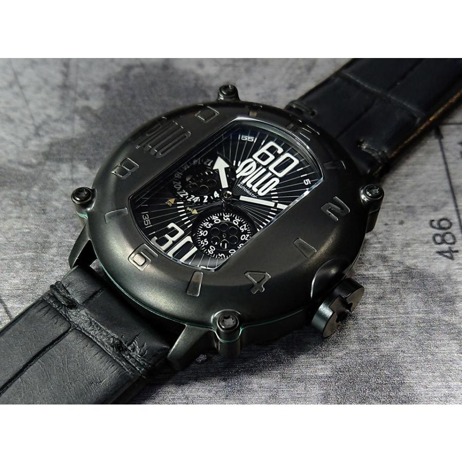 「送料無料・年末感謝」 スピーロ メンズ 機械式腕時計 SPILLO SPEED DEMON SD917KK-18BLACK マットブラック / ブラック アリゲーターレザー 日本総代理店 【QGW2067835775】(72930円)