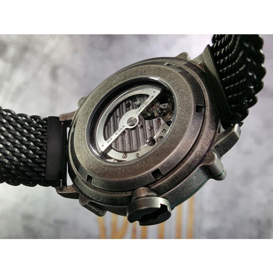 スピーロ メンズ 機械式腕時計 SPILLO SPEED DEMON SD917KS-MK スティール ホワイトインデックス イタリア時計 SSメッシュブレスレット 日本総代理店の画像