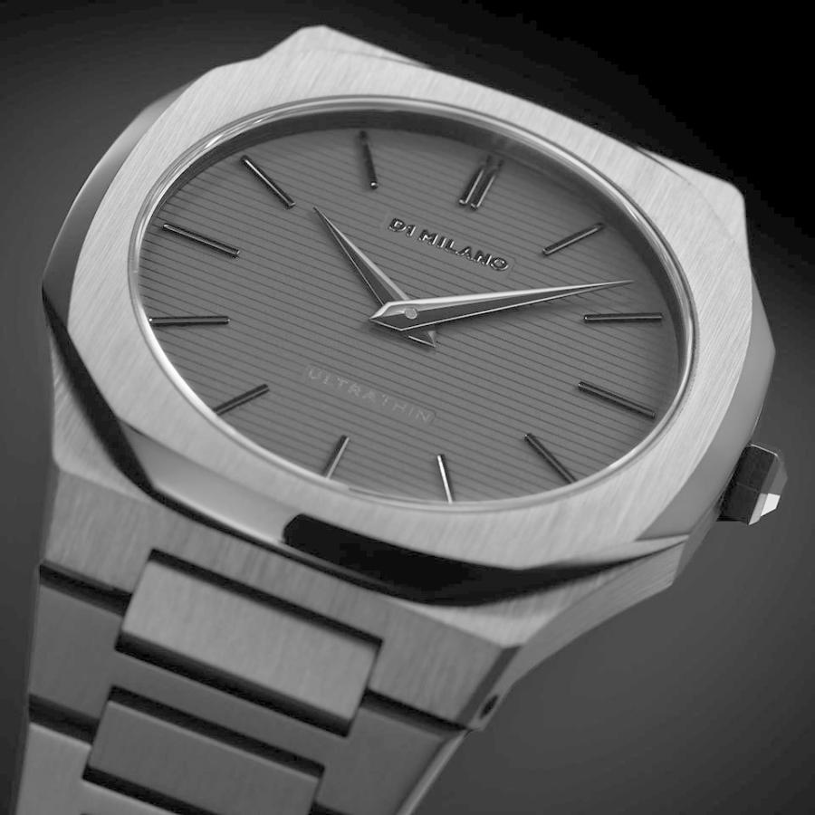 D1 MILANO ディーワンミラノ ULTRATHIN SHADOW UTBJSH オールブラック メンズ腕時計 薄型ケース 黒文字盤 SSブレスレット 【正規品】の画像