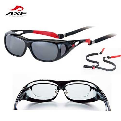 AxeサングラスSG-612P BK  眼鏡の上から掛けられるオーバーグラス | AXE | 01