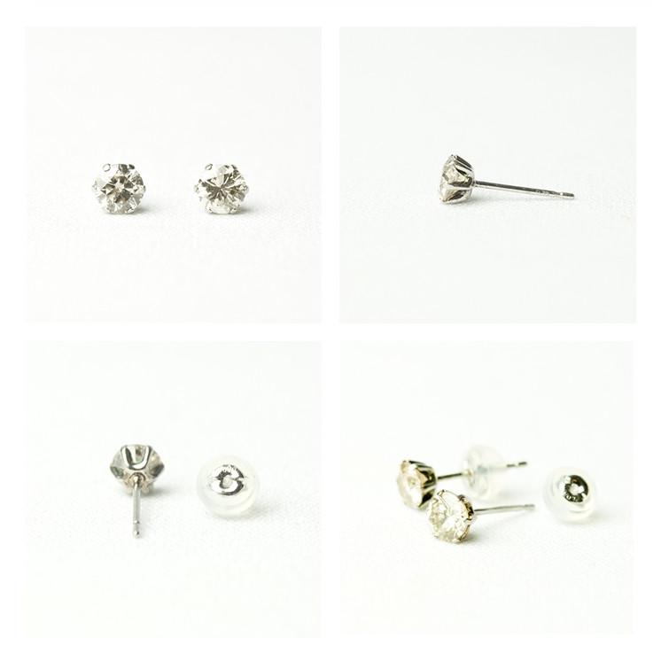 一粒ダイヤピアス PT900(プラチナ) ダイヤモンド 計1.0ct(0.5ct×2  