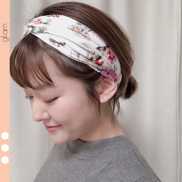 花柄 フラワー ねじり ヘアバンド ターバン ボタニカル レッド グリーン ホワイト ヘアアクセサリー 夏 ビーチ 小物 レディース 雑貨 まとめ髪 女性 H27 アクセサリー レディース通販glam 通販 Yahoo ショッピング
