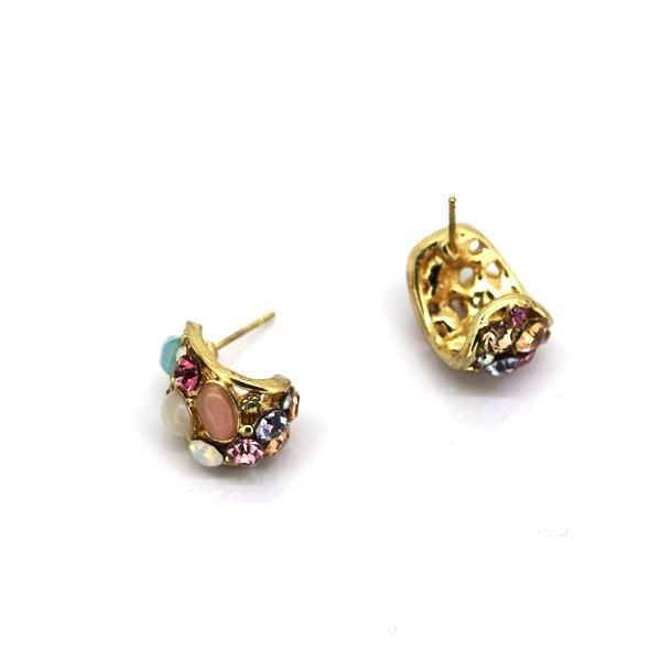 カラフル ビジュー ピアス パステルカラー レディース 女性 結婚式