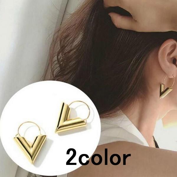 ピアス レディース V字 フックピアス シンプル スタイリッシュ カジュアル 大人 かっこいい ゴールド シルバー シンプル トレンド おしゃれ アクセサリー P178 アクセサリー レディース通販glam 通販 Yahoo ショッピング