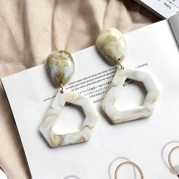 gulamu jewelry（グラム ジュエリー） 爆買 大理石風 ピアス おおぶり 