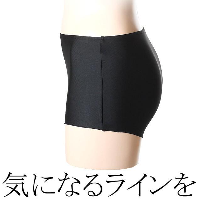 日本製 水着インナーショーツ レディース アンダーショーツ単品 大きいサイズ 体型カバー ボックスタイプ ハイウエスト フィットネス ビキニ別売 メール便OK|glammy-store|03