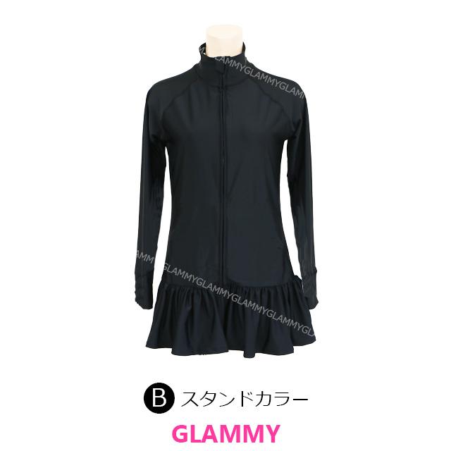 ラッシュガード レディース フリル 長袖 大きいサイズ 5L 4L 3L LL L M