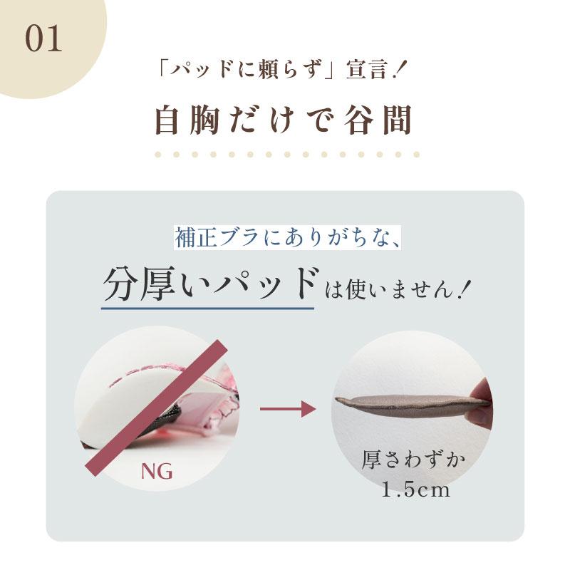 ブラジャー 育乳ブラ 脇肉 グラモアブラ 下着 レディース 女性 30代 40代 50代 glamore FT0087 初回返品交換0円の画像