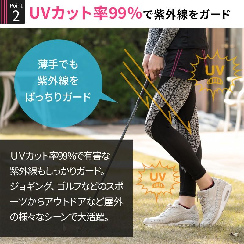 スポーツインナー レディース 速乾 タイツ Uvカット 日焼け防止 テニス ゴルフ ロングスパッツ 吸汗速乾 ヨガ レギンス 柄 黒 ラインビー Ft0129 Glamore グラモア 通販 Yahoo ショッピング