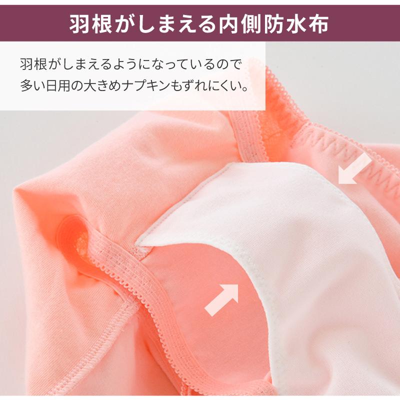 サニタリーショーツ 生理用パンツ 生理用ショーツ 羽根付き 防水布 ウィング対応
