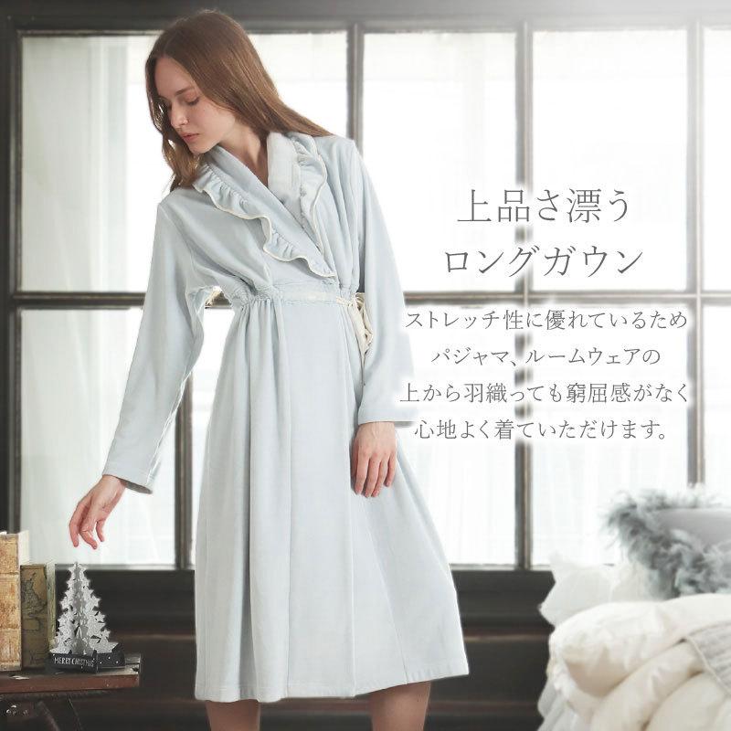 ナルエー パジャマ ガウン レディース ナイトガウン 長袖 ルームウェア 冬 秋 部屋着 ナイトウェア プレミアムストレッチ ガウン Narue Na Glamore グラモア 通販 Yahoo ショッピング