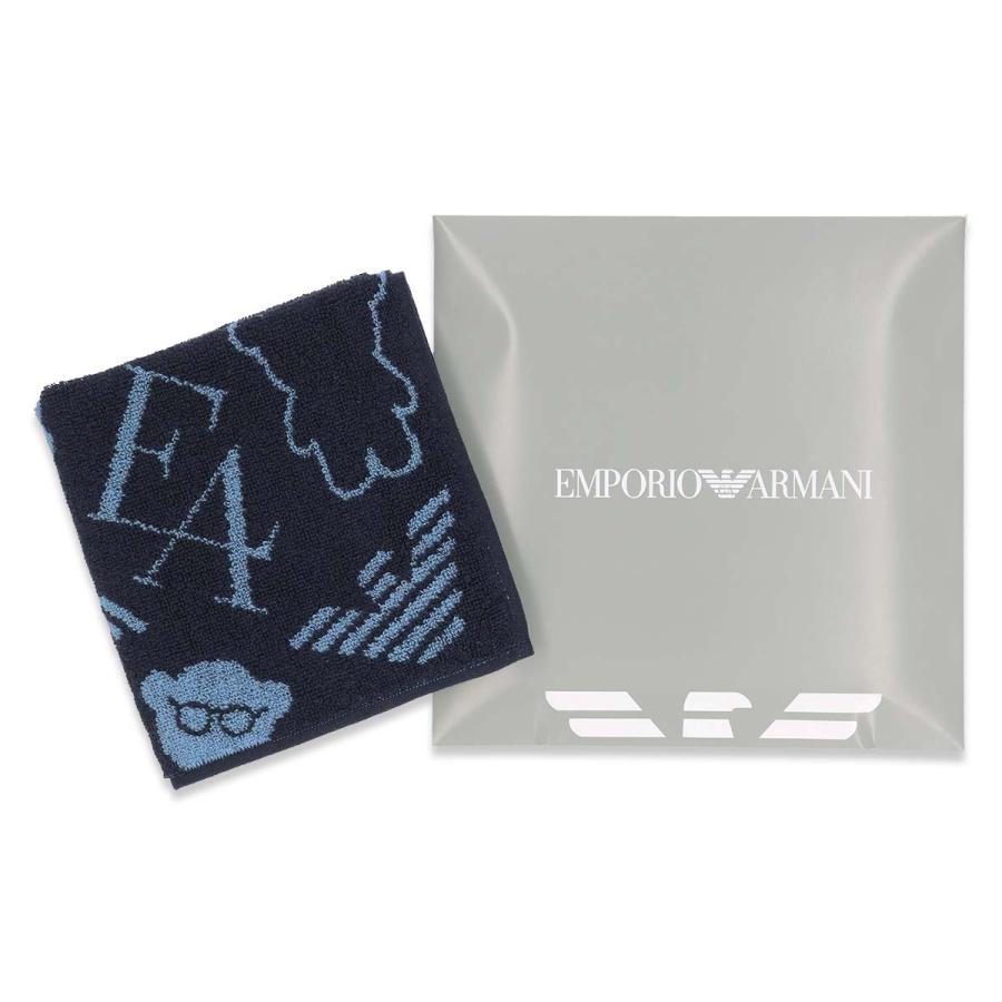 EMPORIO ARMANI ハンドタオル マンガベア ロゴ 綿100％ メンズ ギフト