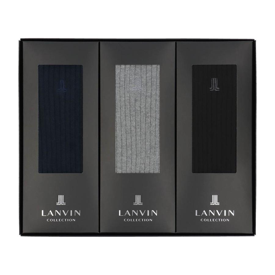 LANVIN COLLECTION 靴下 3足セット メンズ ギフト ランバン