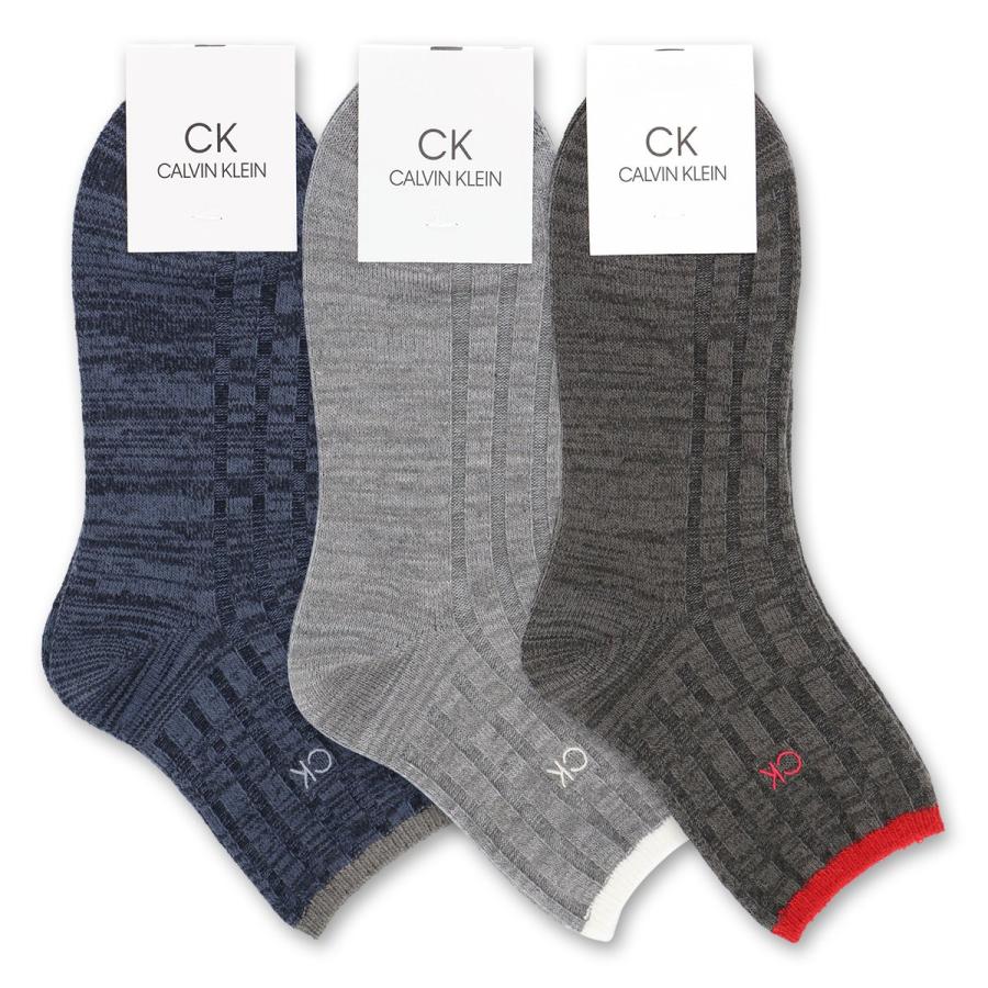 Calvin Klein カルバンクライン ミドル丈 メンズ ソックス 毛混  リブ ロゴ刺繍 カジュアル ソックス 靴下 ギフト 02525461｜glanage｜08