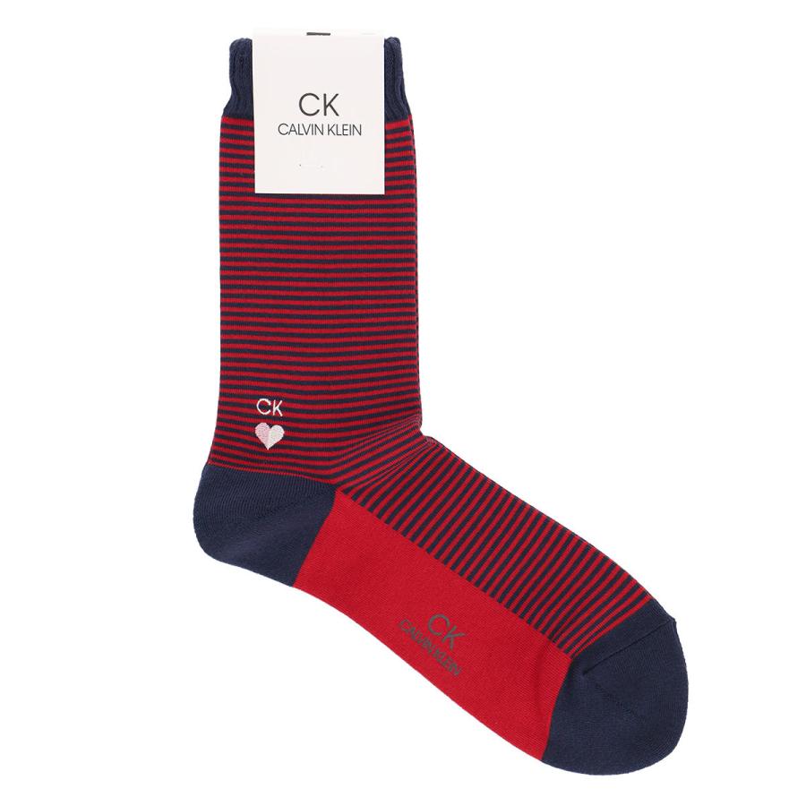 Calvin Klein カルバンクライン日本製 カジュアル バレンタイン ボーダー柄 Ckハート刺繍 クルー丈 メンズ ソックス 男性 靴下 プレゼント 贈答 ギフト ナイガイ公式オンラインショップ 通販 Paypayモール