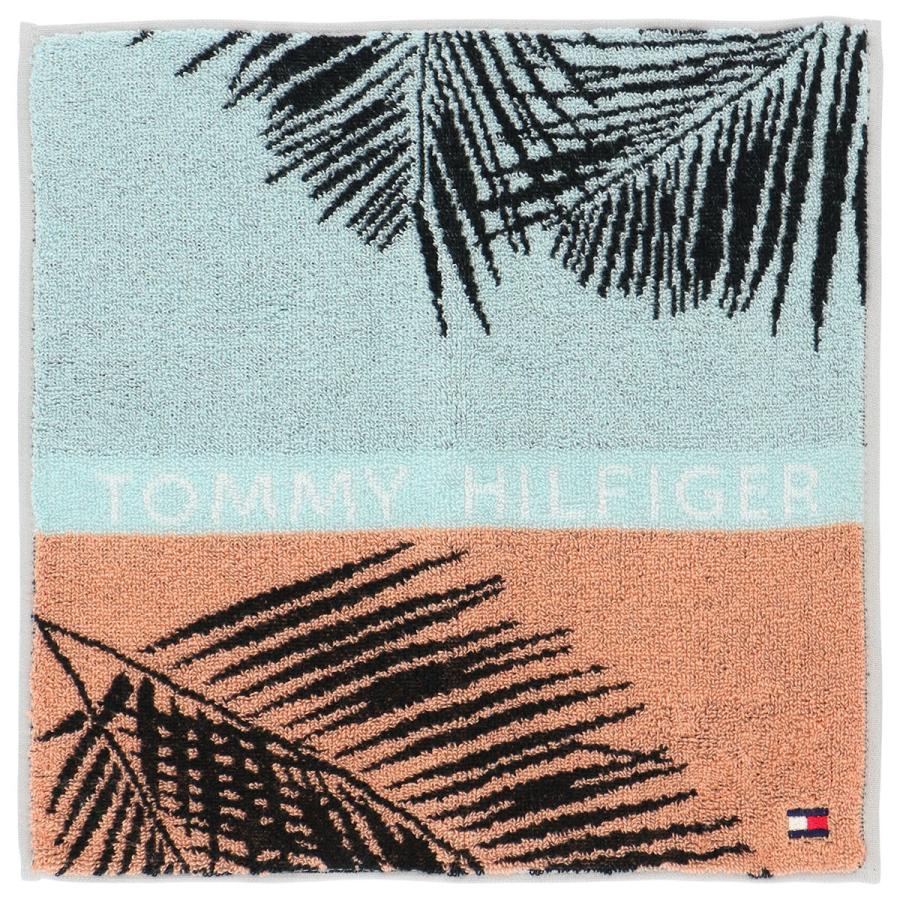 TOMMY HILFIGER トミーヒルフィガー ポリジン加工 タオル ハンカチ(ミニタオル)リーフ柄 プレゼント 贈答 ギフト 02582156|glanage|03