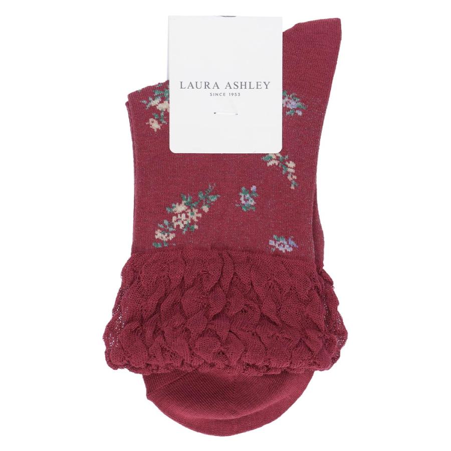 LAURA ASHLEY（ローラアシュレイ） レディース ソックス 花柄 レーヨン