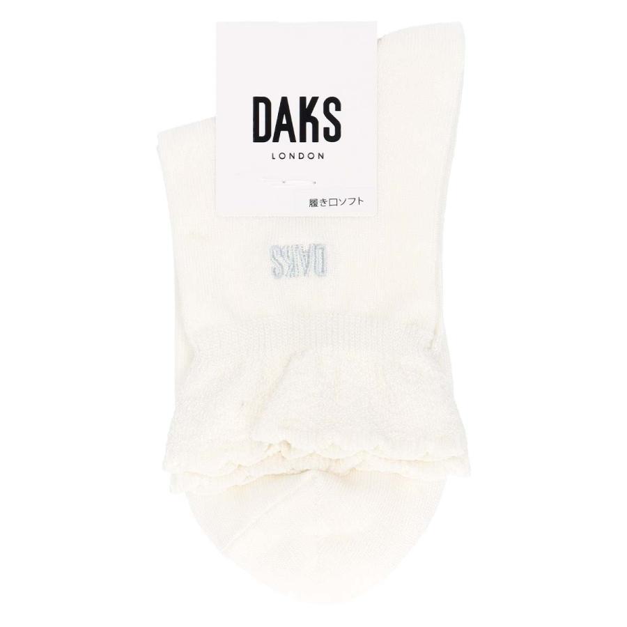 新品　DAKS LONDON ダックスシルクニット リボン フリル袖 絹100% DAKS（ダックス） レディース 靴下 履き口ソフト レーヨンシルク混