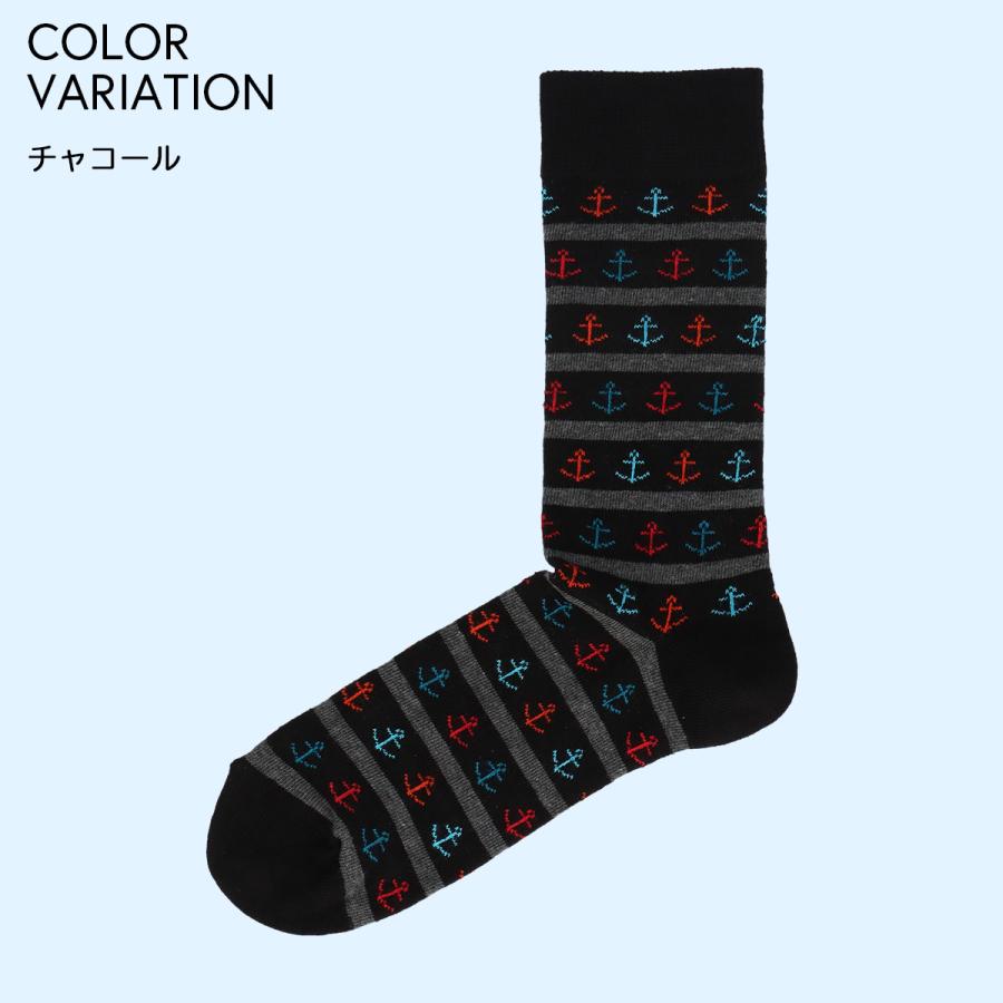 Happy Socks ハッピーソックス ANCHOR STRIPE （ アンカー ストライプ ） クルー丈 ソックス 靴下 ユニセックス メンズ ＆ レディス プレゼント10221913｜glanage｜03