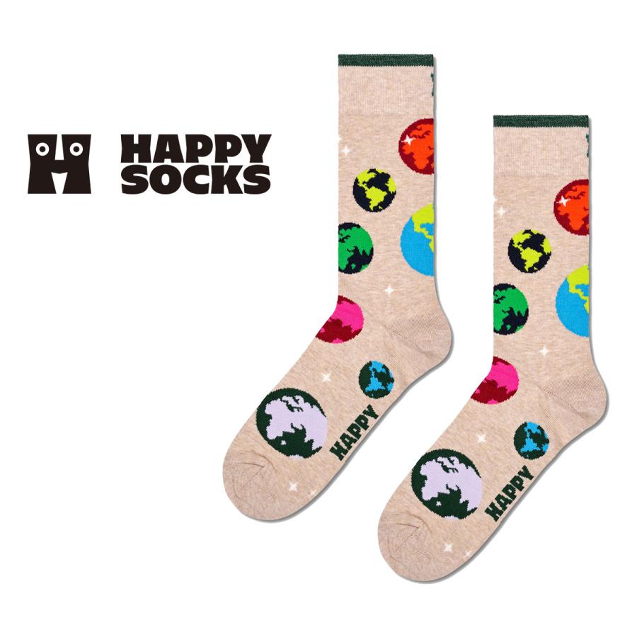 Happy Socks ハッピーソックス Earth プラネット アース クルー丈 ソックス 靴下 ユニセックス メンズ
