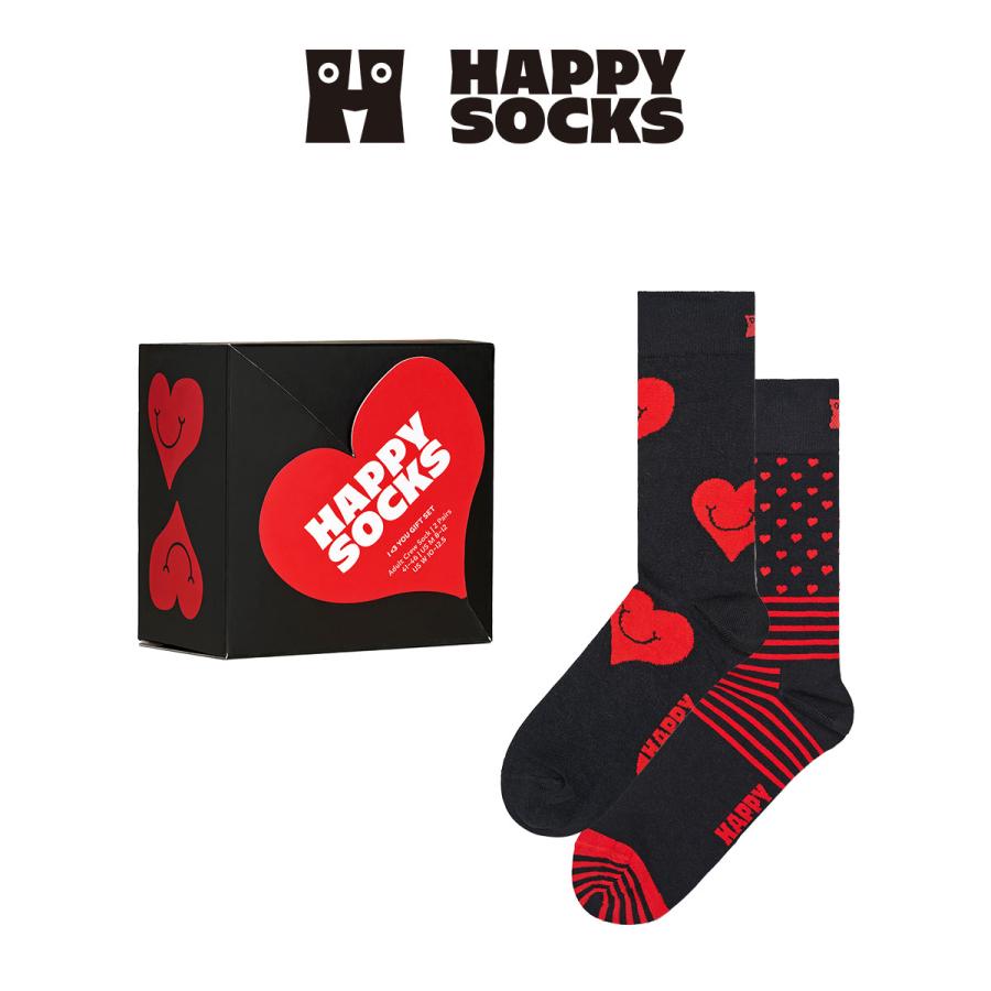 Happy Socks ハッピーソックス Heart You CREW ハートユー 2足セット ギフトセット クルー丈 靴下 GIFT BOX