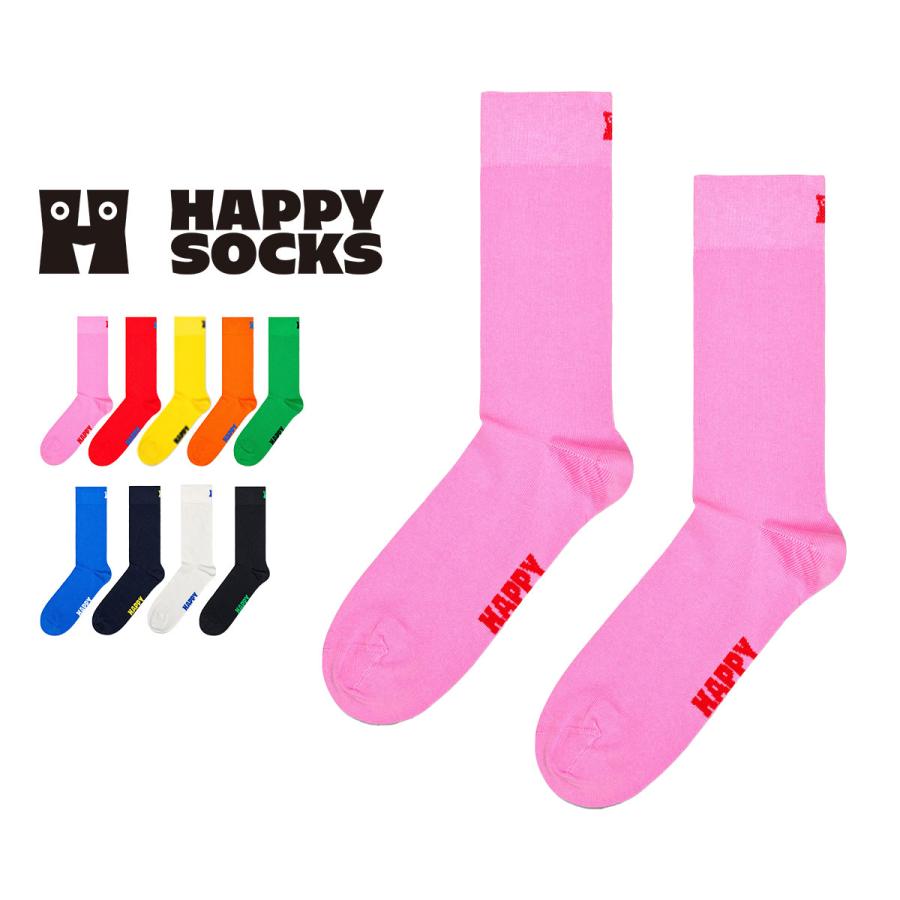 Happy Socks ハッピーソックス Solid( ソリッド ) クルー丈 Happy Socks ハッピーソックス Solid( ソリッド ) クルー丈