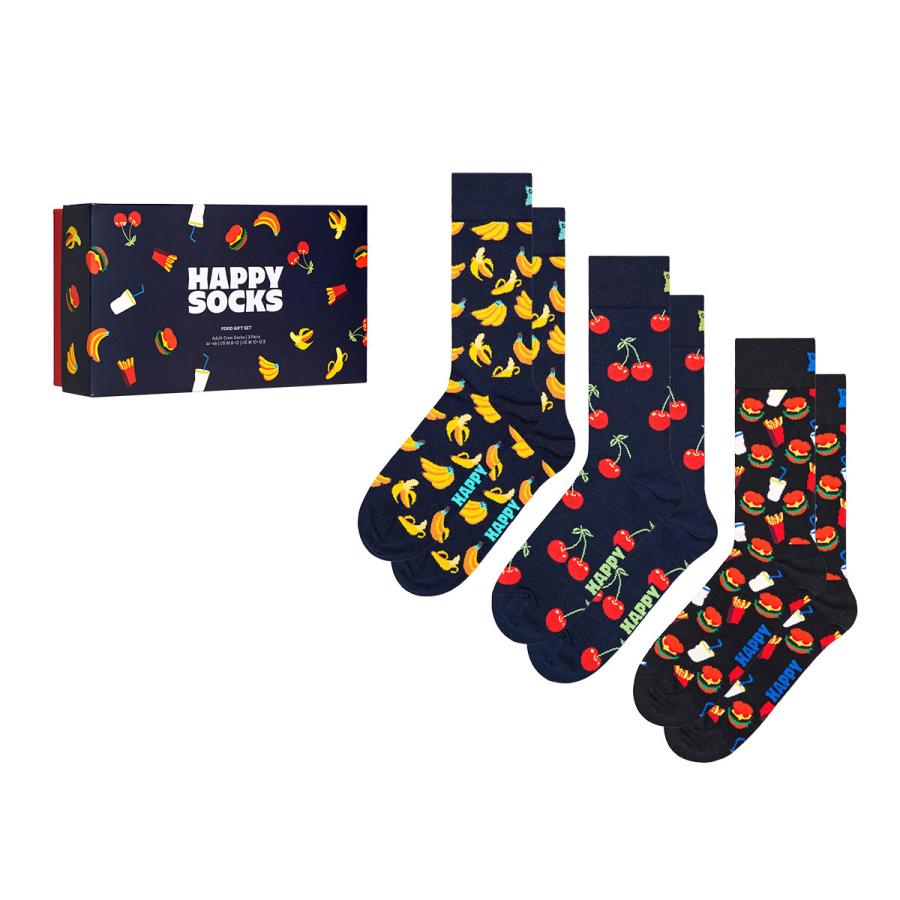 Happy Socks（ハッピーソックス） 靴下 3足セット ギフト 箱入り Food