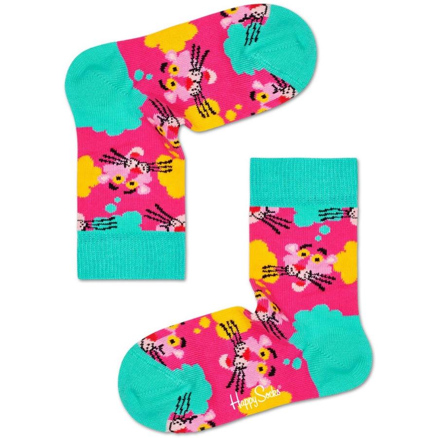 Happy Socks ピンクパンサー キッズソックス クルー丈 綿混 ユニセックス Think Pink こだわりのレッグウェアglanage 通販 Paypayモール