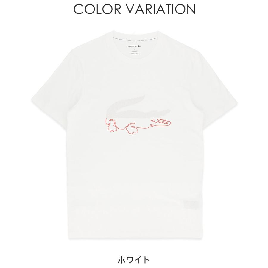 LACOSTE ラコステ CROCO PRINT T-SHIRTS グラフィカルクロコ クルーネック 半袖 Tシャツ ラウンジウェア EUサイズ 男性 メンズ ブランド 53135983｜glanage｜03