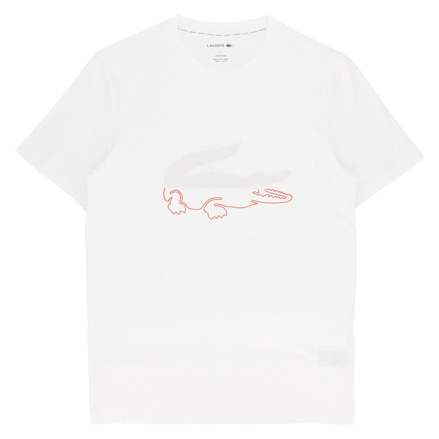 LACOSTE ラコステ CROCO PRINT T-SHIRTS グラフィカルクロコ クルーネック 半袖 Tシャツ ラウンジウェア EUサイズ 男性 メンズ ブランド 53135983｜glanage｜02