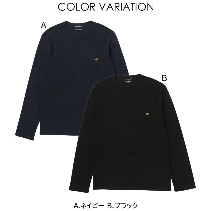 EMPORIO ARMANI エンポリオ アルマーニ PURE COTTON LONG T-SHIRT コットン100％ クルーネック 長袖 Tシャツ メンズ プレゼント 54087223｜glanage｜04