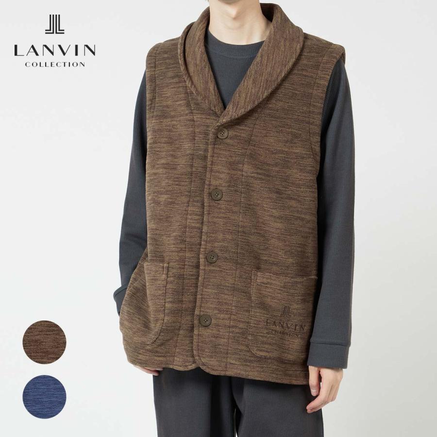 LANVIN COLLECTION 50%OFF フリース ベスト 半纏 はんてん 羽織 防寒着