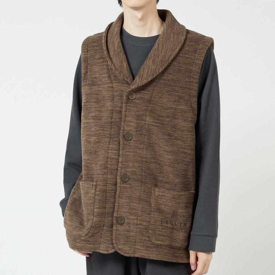 LANVIN COLLECTION 50%OFF フリース ベスト 半纏 はんてん 羽織 防寒着