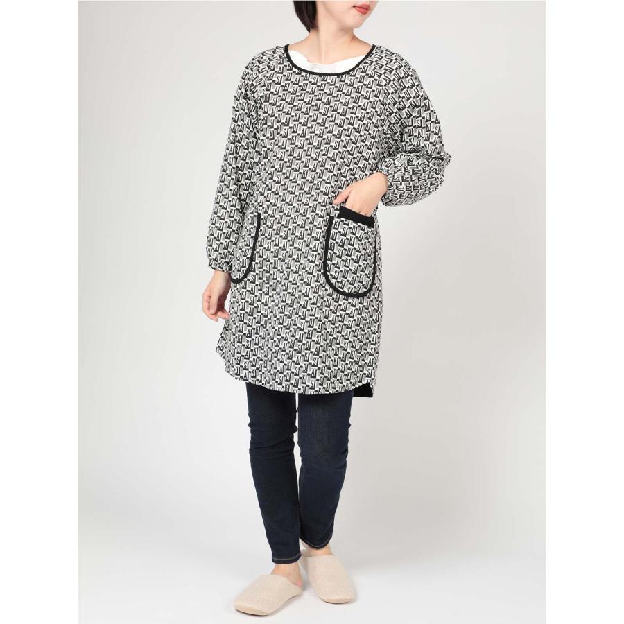 DAKS（ダックス） Geo monogram柄 ポリエステル100％ 後結び 割烹着