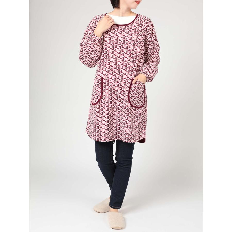 DAKS（ダックス） Geo monogram柄 ポリエステル100％ 後結び 割烹着