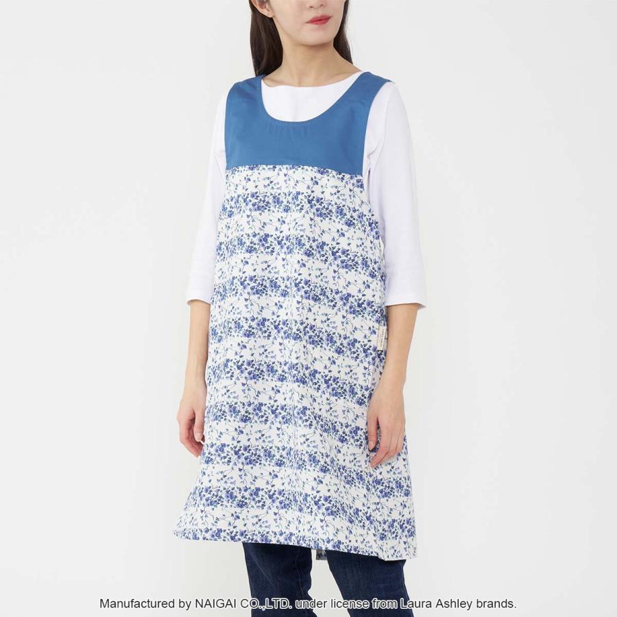 LAURA ASHLEY（ローラアシュレイ） エプロン 形態安定加工 T/Cツイル