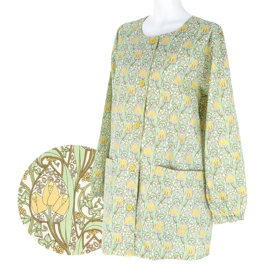 NAIGAI レディース エプロン 花柄 リバティプリント イスミニ 綿