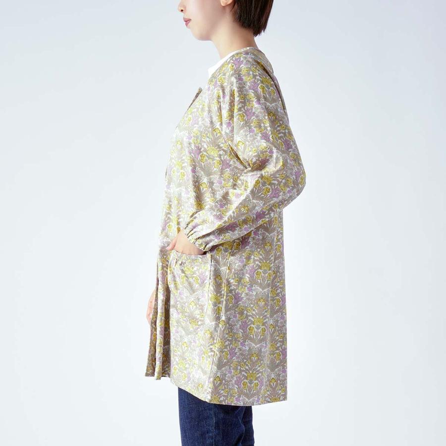 NAIGAI（ナイガイ） エプロン かっぽう着 シーグラス 綿100% 40サテン